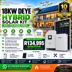 18kW Deye Single-Phase Hybrid Solar System