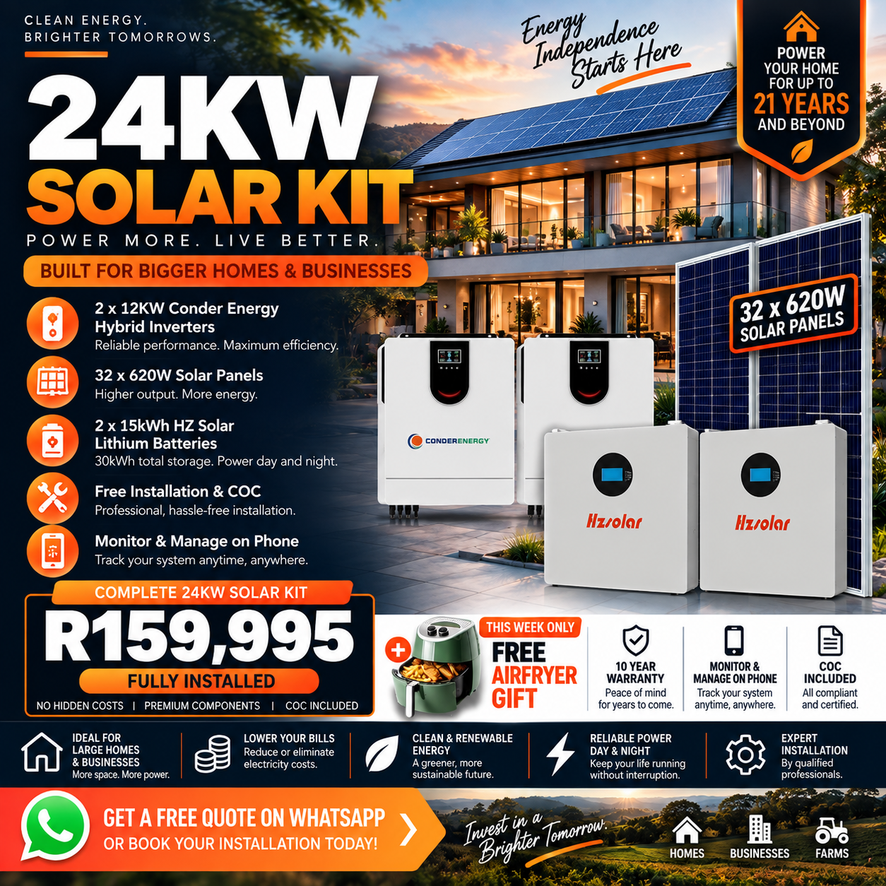 24kW Dual-Inverter Commercial Solar System