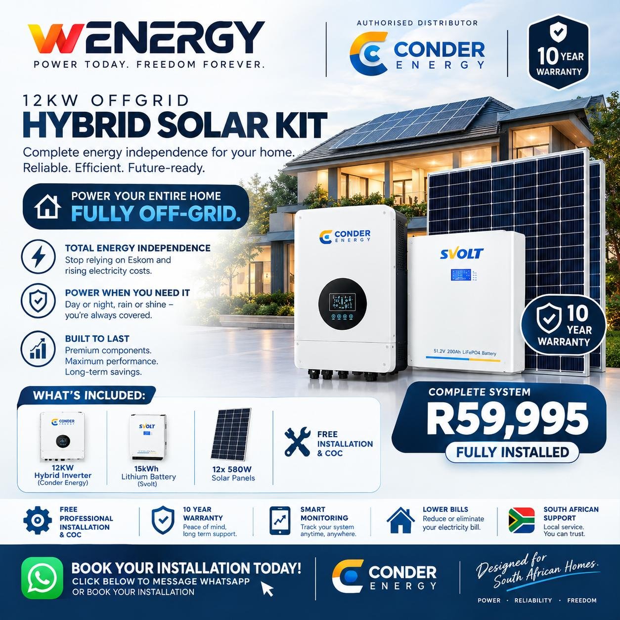 12kW Off-Grid Hybrid Solar System